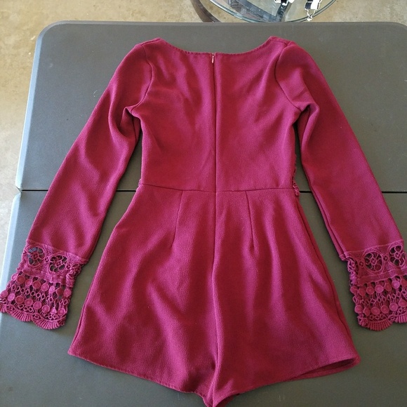 Solemio burgandy romper - Picture 2 of 7